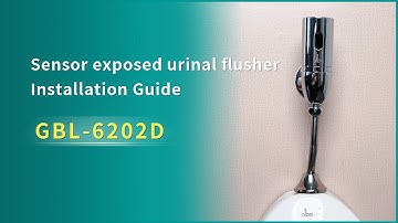 The installation guide of exposed automatic sensor urinal flush valve.