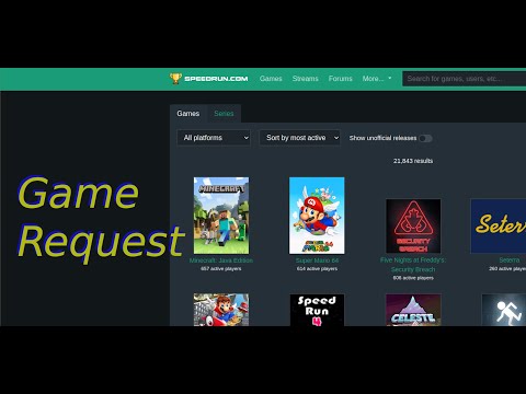 How to properly submit game requests to speedrun.com