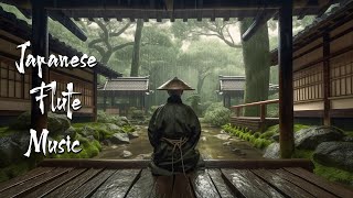 Rainy day in Japanese Zen Garden - Japanese Flute Music For Soothing, Meditation, Healing