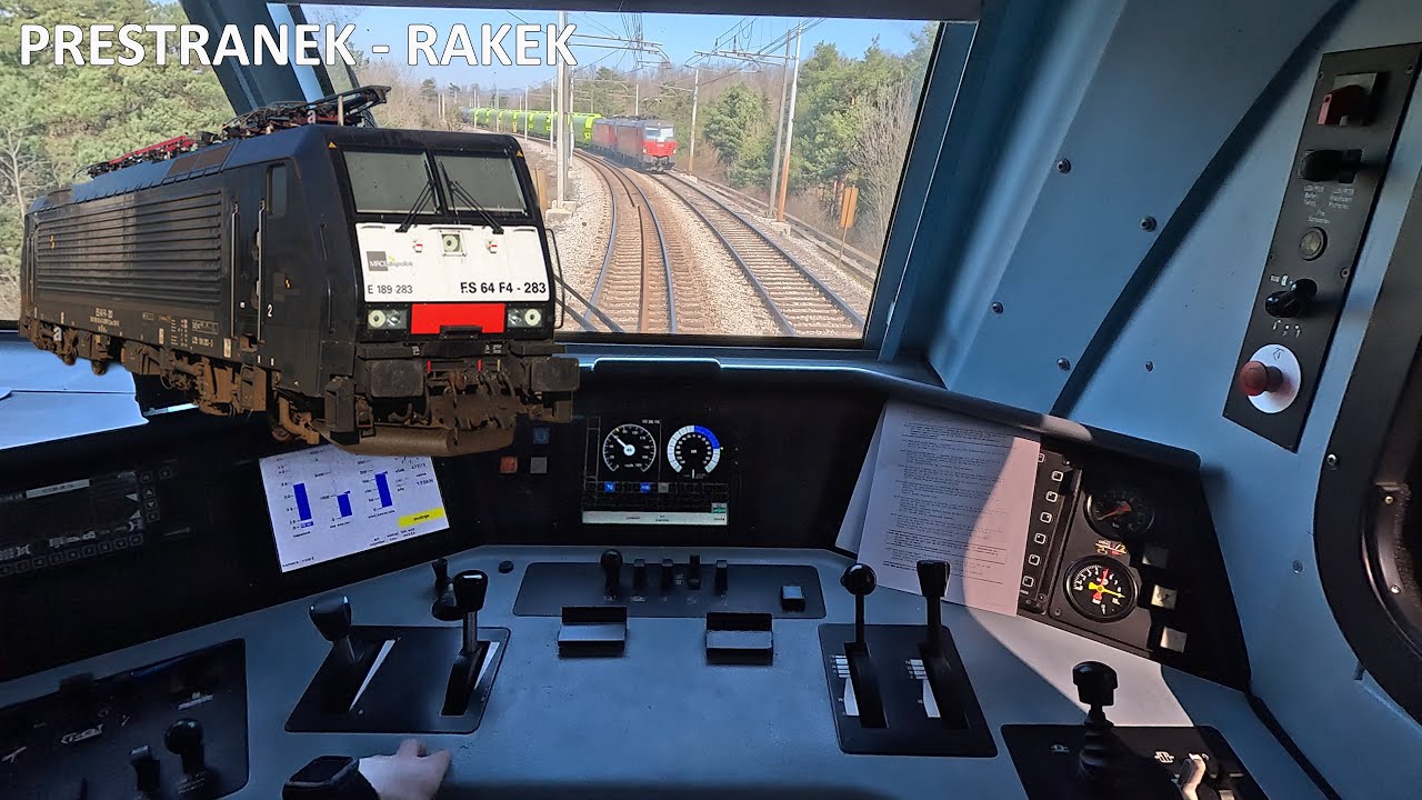 BR 189 CABRIDE | Prestranek - Rakek, SLOVENIA | Train Driver's POV ...