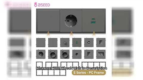BSEED 1/2Gang Wall Switches Dimmer TV/ST/CAT6 Function Parts EU Type-c USB Sockets Plastic Frames DI