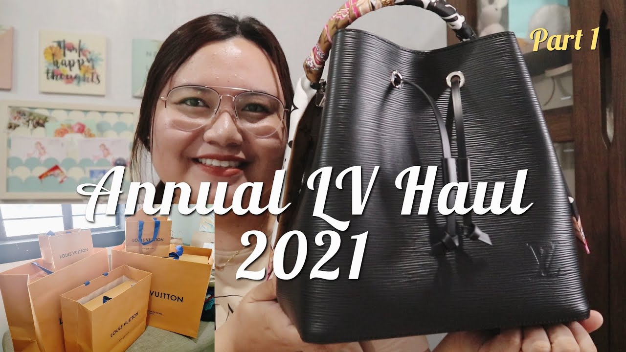 LV Mini Haul, First New Bag of 2021 Neonoe Epi, Bandeau, Bag Charm