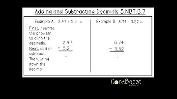 Adding and Subtracting Decimals (Example): 5.NBT.B.7