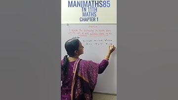 TN 11TH MATHS || CHAPTER 1 SETS,RELATIONS AND FUNCTIONS EXERCISE 1.1 SUM 1(ii) #shorts@Manimaths85