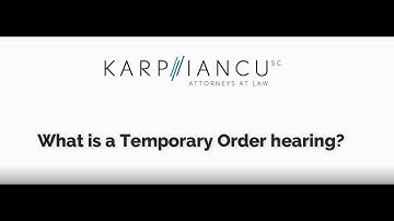 What is a Temporary Order hearing?