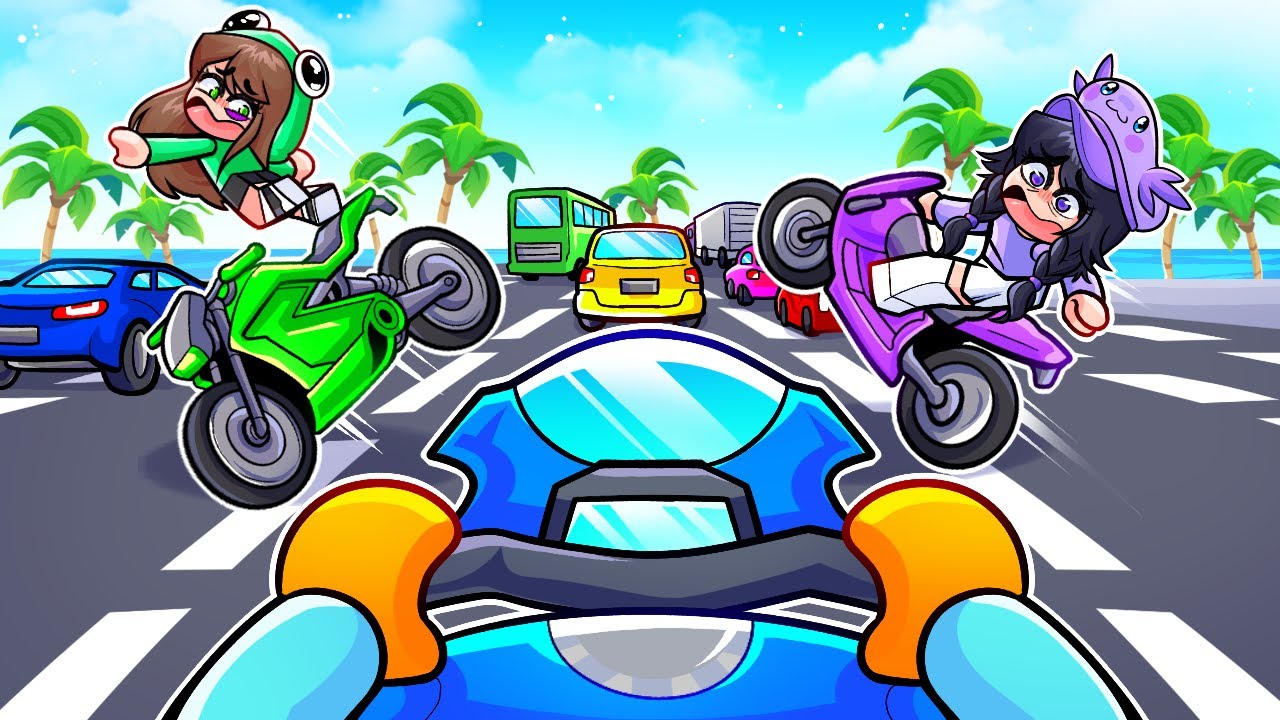 SORPRENDÍ a mis AMIGAS en CAOS de MOTOCICLETAS en Roblox!