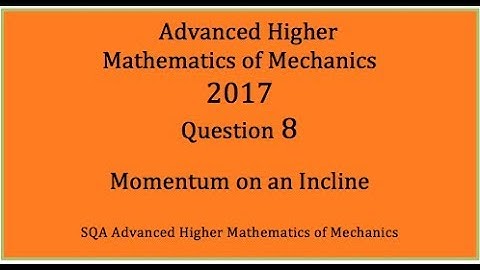 2017 SQA AH Mathematics of Mechanics. No.8 Momentum on an incline
