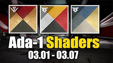 ADA-1 NEW WEEKLY SHADERS - BUY THESE NOW! 03.01.2023 / 03.07.2023