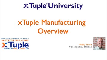 xTuple Manufacturing Overview. Learn about xTuple ERP