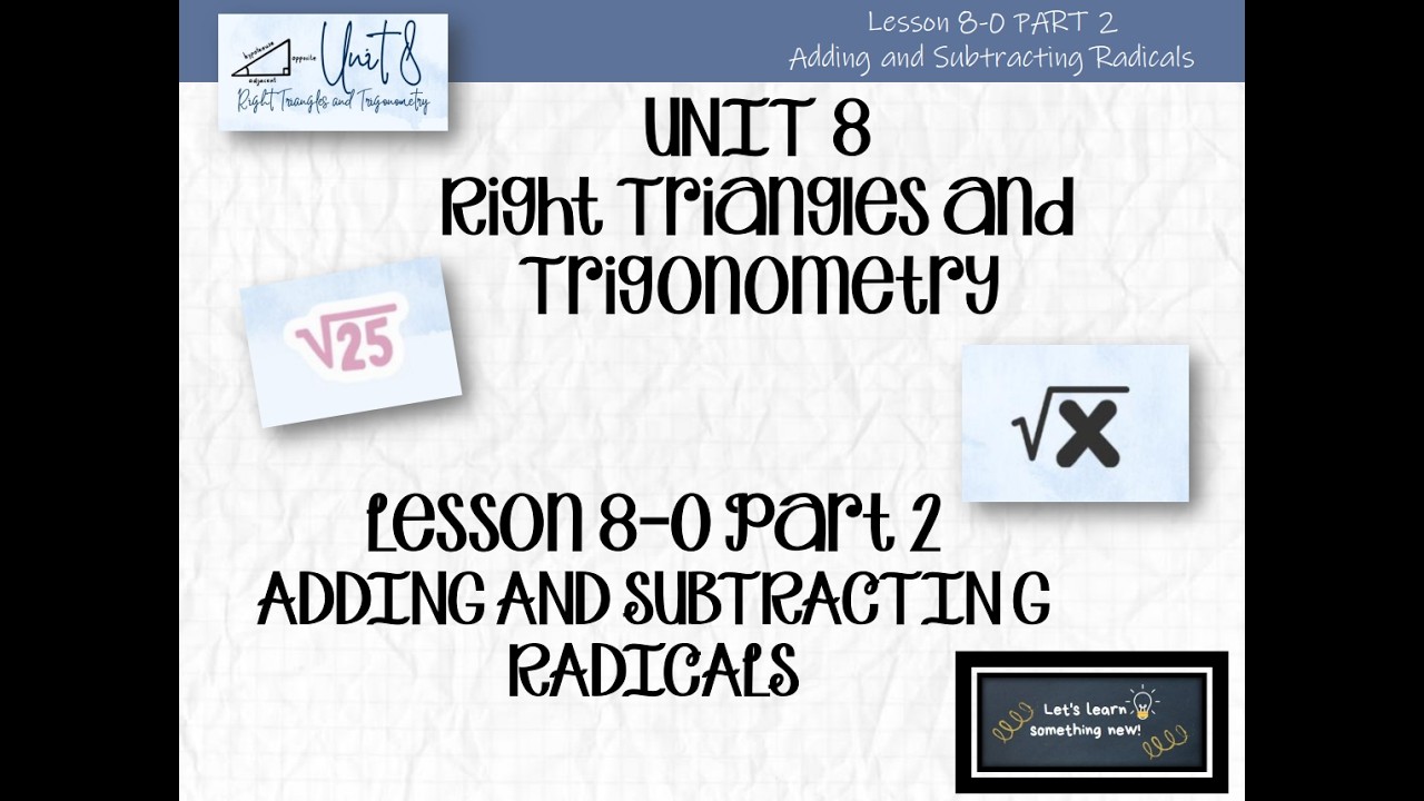 ADD AND SUBTRACT Radicals (Square roots) - YouTube