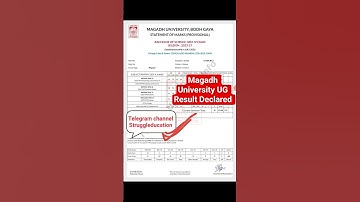 Magadh University UG 4th Sem Result Declared Session 2023-27 #magadhuniversity #result