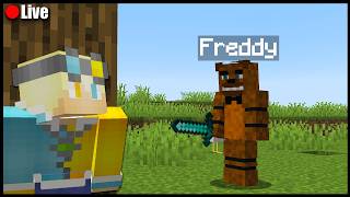 Can We Beat Minecraft while being Jumpscared by Freddy Fazbear?