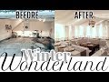 How to Host a LARGE Family Christmas Dinner | AMAZING Garage Transformation to WINTER WONDERLAND