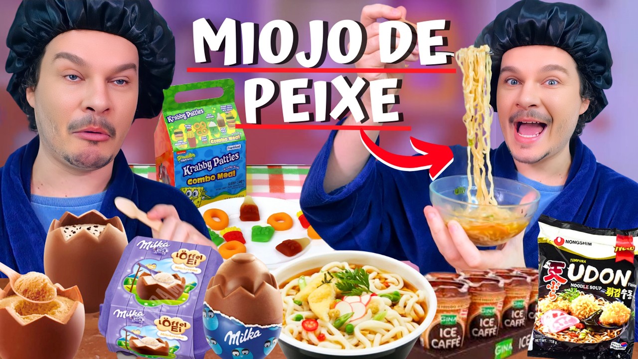 CAFÉ GELADO, TEMPURÁ DE PEIXE, OVINHOS DA MILKA, GELATINA / COMIDAS IMPORTADAS - Vale a pena?