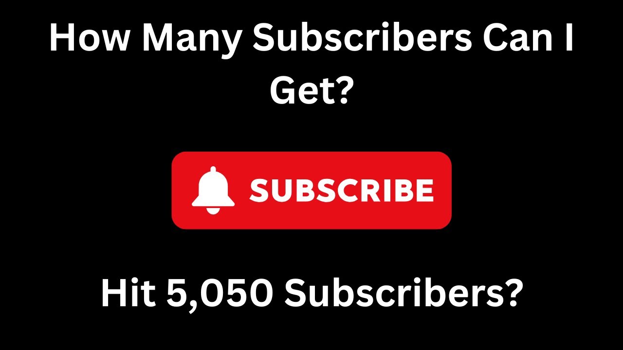 Please Subscribe So I Can Hit 5,050 Subscribers! - YouTube