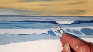 pink sky|beach sky with colourful cloud | painting tutorial | landscape painting beautiful nature|😄