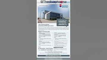 Intas Pharmaceutical Ltd Walk In Interview For Multiple Positions 