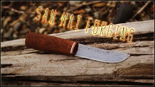 Ручная ковка клинка Сан Маи из ЖД костыля/ Handforging of San Mai blade