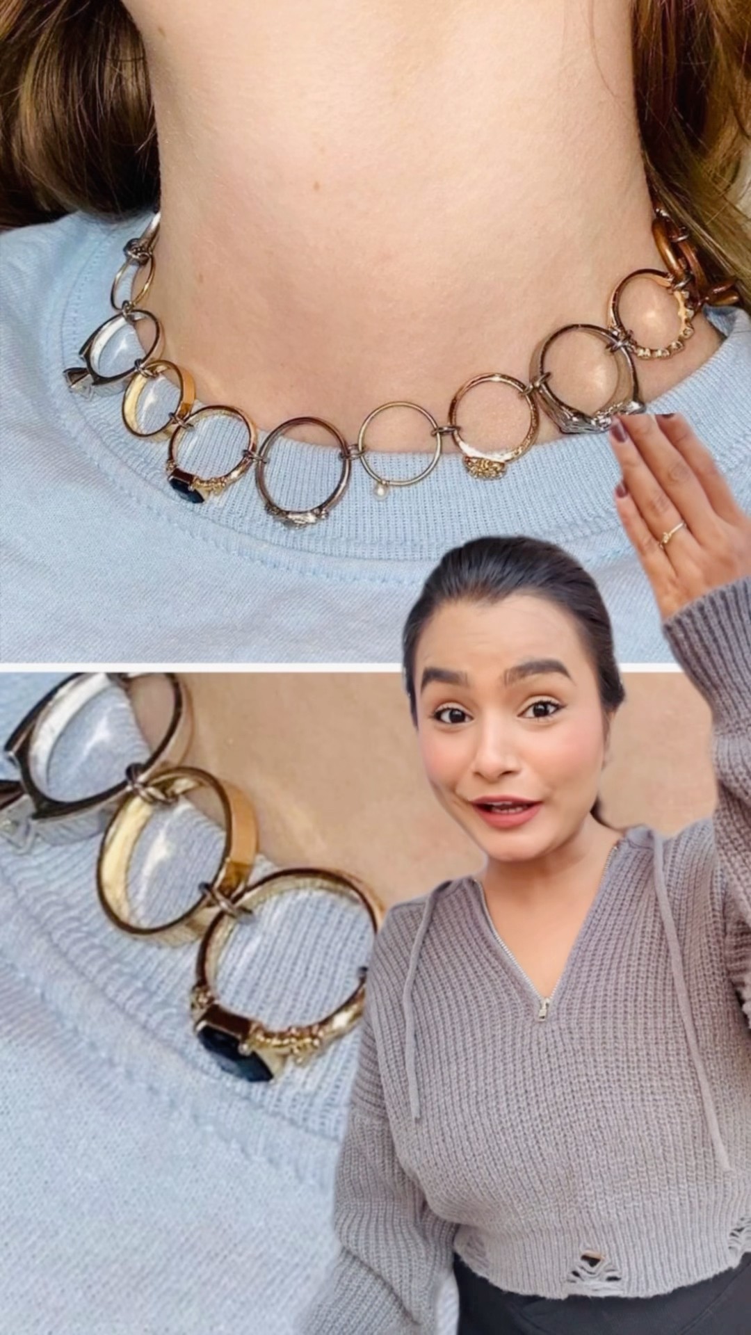 DIY Ring Choker ? #crafteraditi #handmade #choker #diy #shorts #diyjewelry ​⁠@CrafterAditi