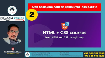 Step By Step Web Designing Course Using HTML CSS  Part 2 | Mr. Aali Online Academy #fyp #viralvideo