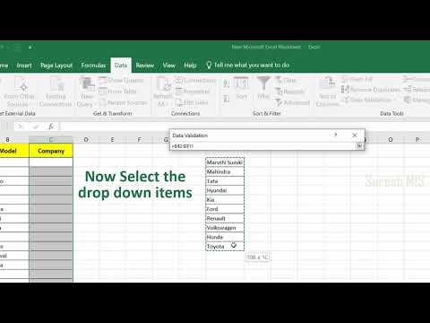 How to create Excel Drop Down List simple @SureshChilamakuru