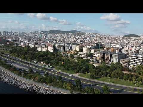 Pendik Coast by Drone (4k). Istanbul. Turkey