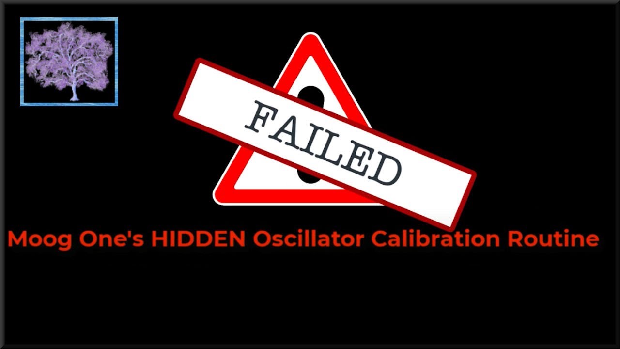 Moog One's HIDDEN Oscillator Calibration Routine (Failed)