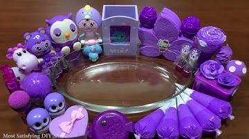 Pink Vs Purple ! Mixing Random Into Glossy Slime - Satisfying Slime Videos ! Sime ASMR. No. 4