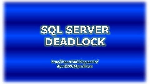 Deadlock example in SQL Server