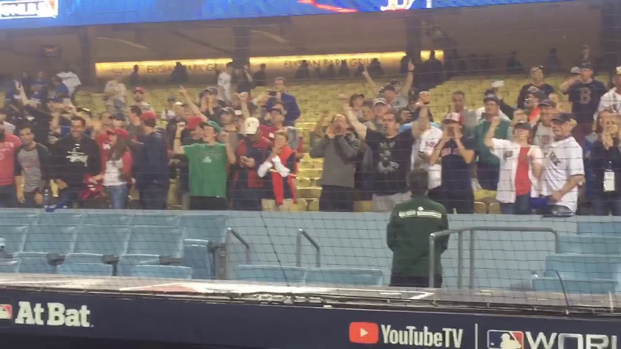 Boston Red Sox fans chant 'Let's go Red Sox' after Game 4 win in World ...