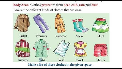 EVS 1 / chapter 6 / our clothes