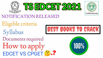 Tsedcet 2021|| Eligible criteria||Syllabus||How to apply||Which is better either cpget or edcet