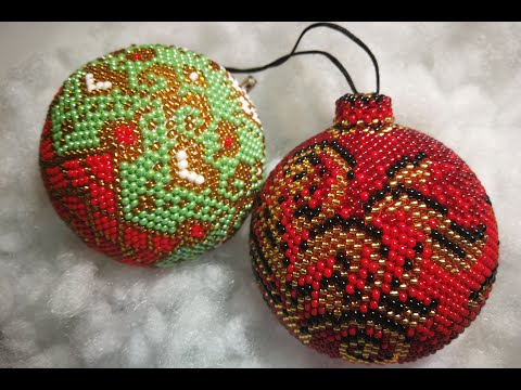 Схемы плетения шарика из бисера