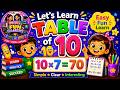 Multiplication Table of 10 for Kids | Learn Times Tables 1 12 Easy