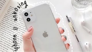 iphone 11 unboxing + accessories 2022 | white 128gb ☁️