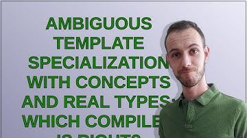Ambiguous template specialization with concepts and real types: which compiler is right?