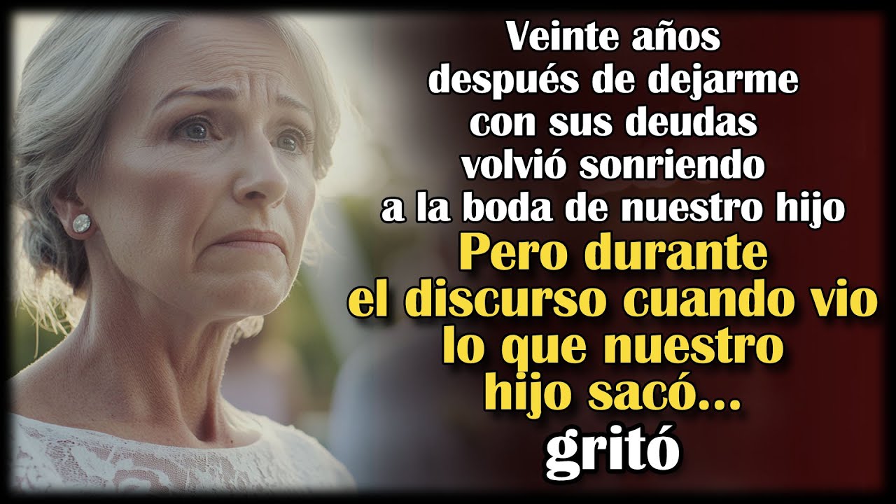 Me dejó la deuda. La pagué 20 años. En la boda, el discurso de nuestro hijo lo hizo gritar.