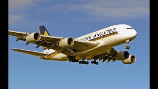 The SQ A380 - 9 SMOOTH final approaches and landings at Melbourne Airport