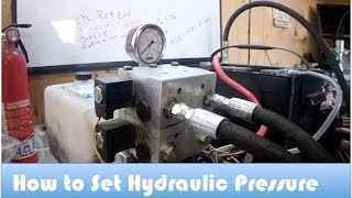 How to Set a Hydraulic Relief Valve