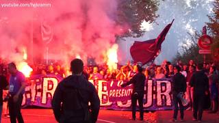 Cortège Racing Strasbourg : Olympique Marseille