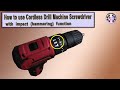 How to use cordless hammering impact function drill machine screw driver in Hindi &amp; Urdu |Redh tech