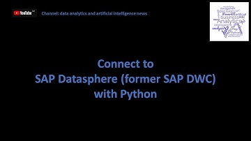 Connect SAP Datasphere (former SAP DataWarehouseCloud / DWC) with Python