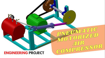 PNEUMATIC MOTORIZED AIR COMPRESSOR| LOW COST PNEUMATIC AIR COMPRESSOR | MECHANICAL PROJECT