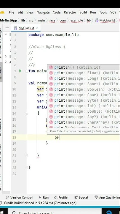 How to Create a Pyramid Pattern of Stars in Kotlin|| Kotlin patterns ...