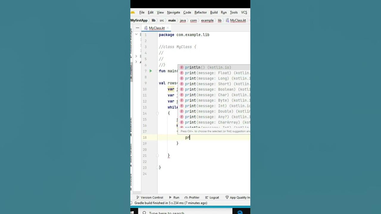 How to Create a Pyramid Pattern of Stars in Kotlin|| Kotlin patterns ...