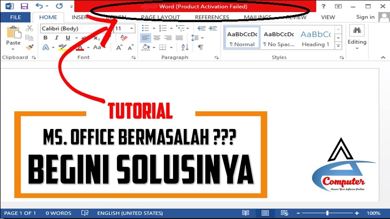 Cara Membuka Microsoft Word 2016 Yang Terkunci