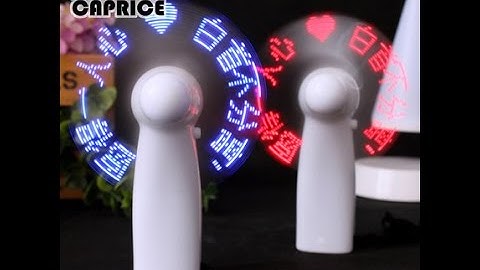 Portable Fan DIY Flexible LED Light Mini Fan Program Text Editing Reprogramme Advertising Message