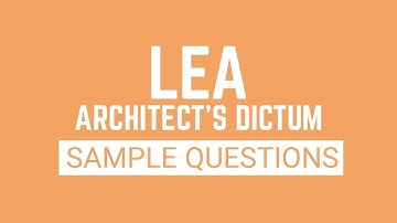 🏆 Architecture Licensure Examination (ALE) 📐 // Architect