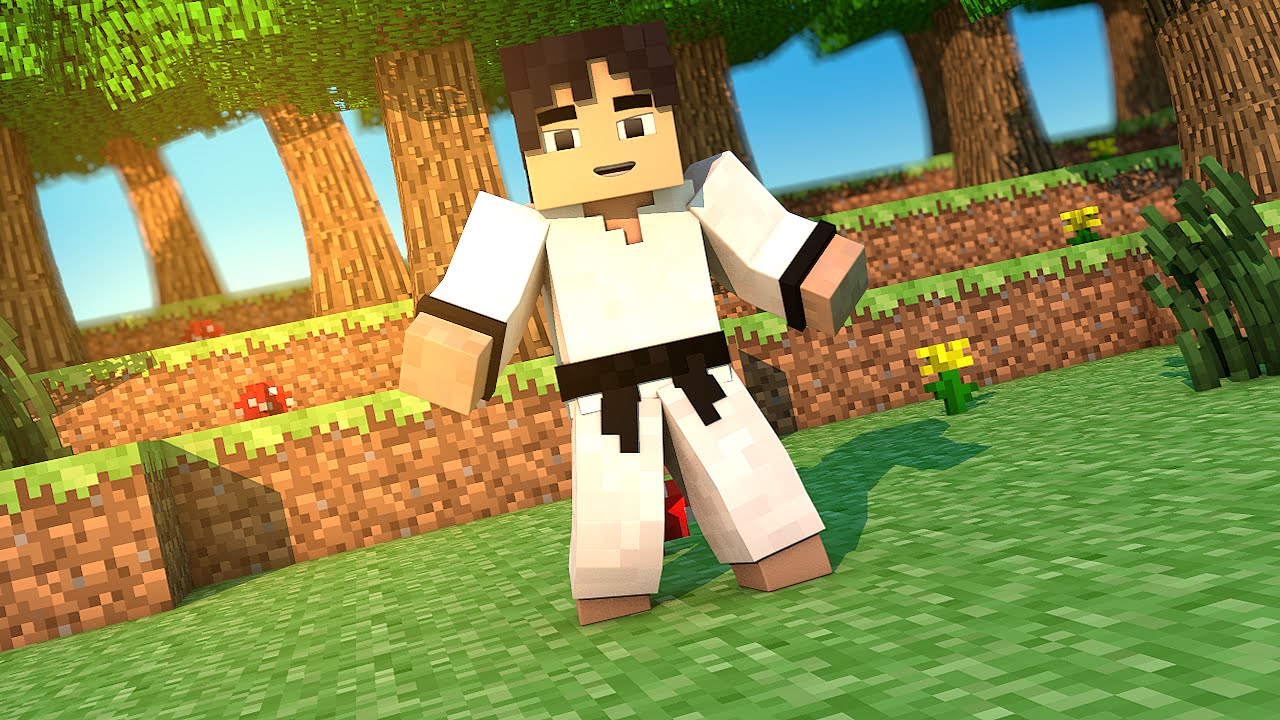 Minecraft BUILD BATTLE Luta de Karatê ÉPICA! YouTube