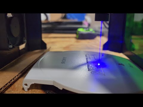 Repairing a broken PS One adding an RGB LED & laser engraved Metal Gear Solid logo